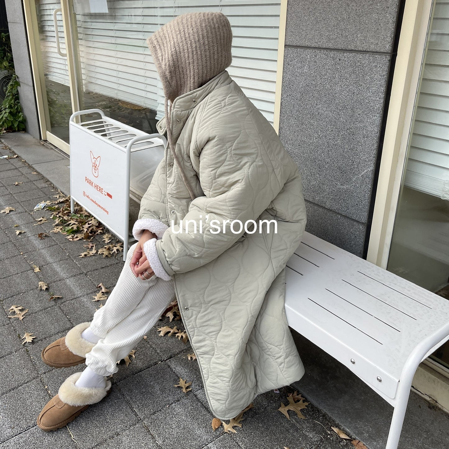 uni's room■キルティングボアロングコート OT-AW24-19AM
