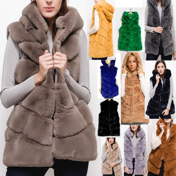 *paris*エコファー フーデット ジレ/ベスト
