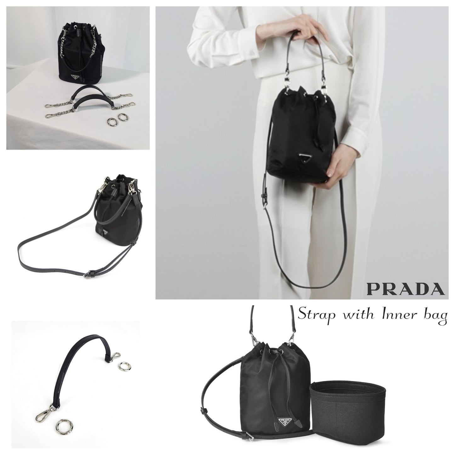 ★PRADA-1NA369対応インナーバッグ&ストラップ
