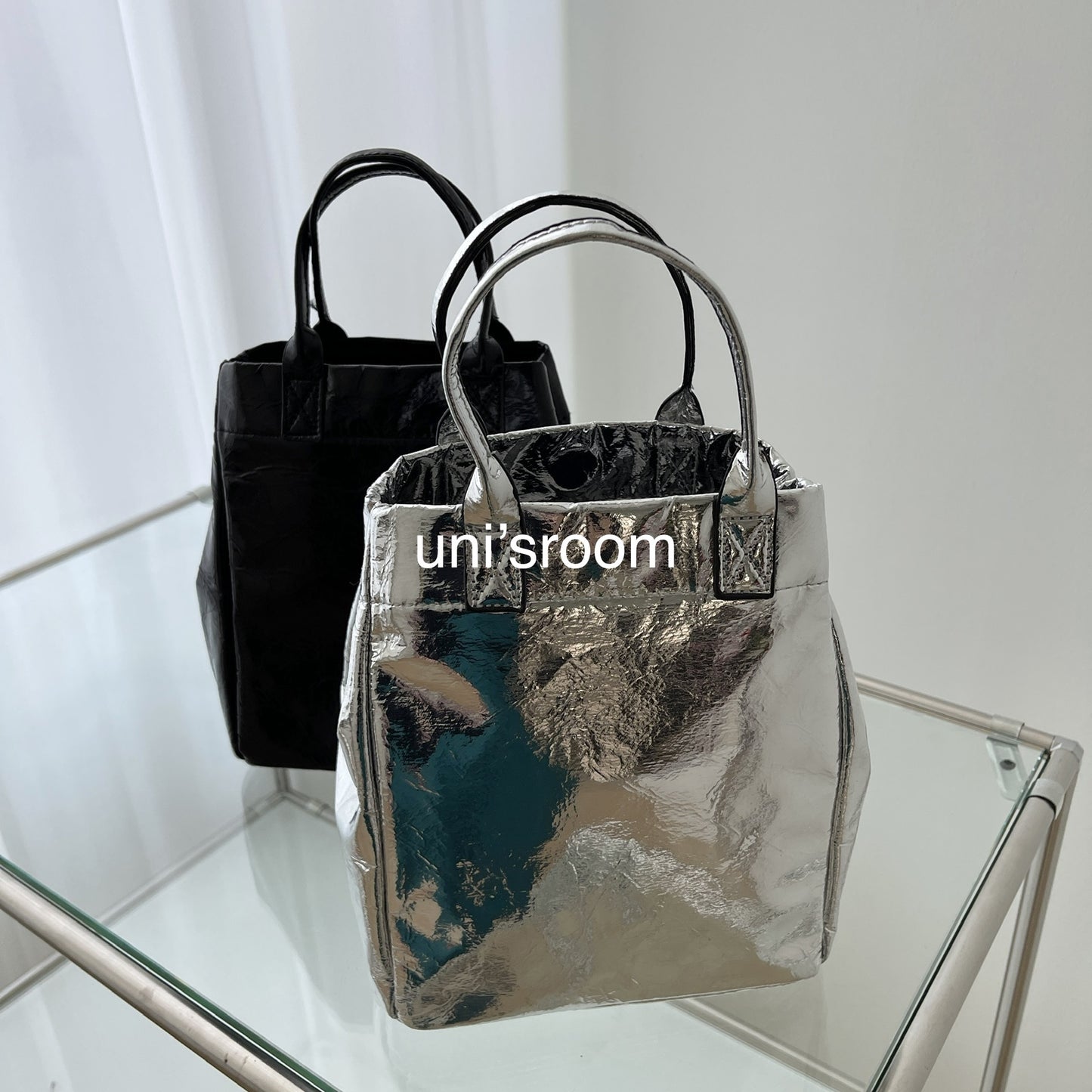 uni's room■5color メタリックバーティカルバッグ BG-SS23-03