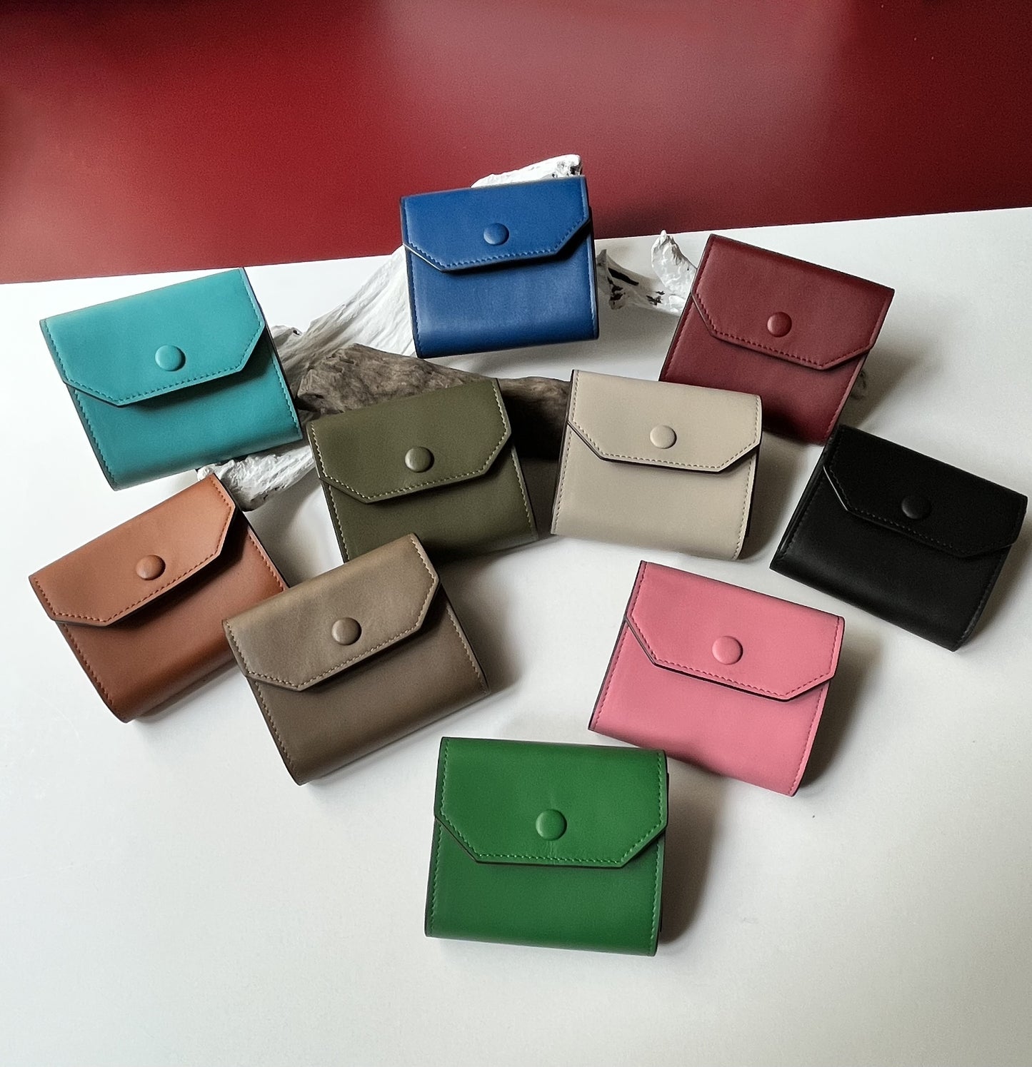Gamuu 本革　折らずにお札収納　カード収納　名入れ可MINI財布
