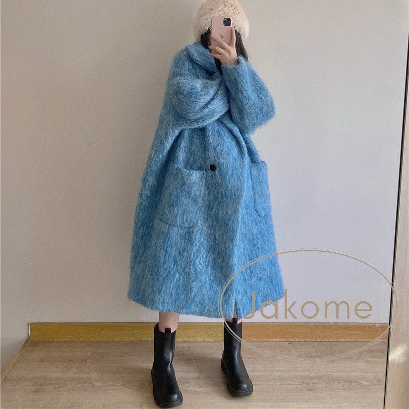 ロングコート コート フェイクファー オーバーサイズ
