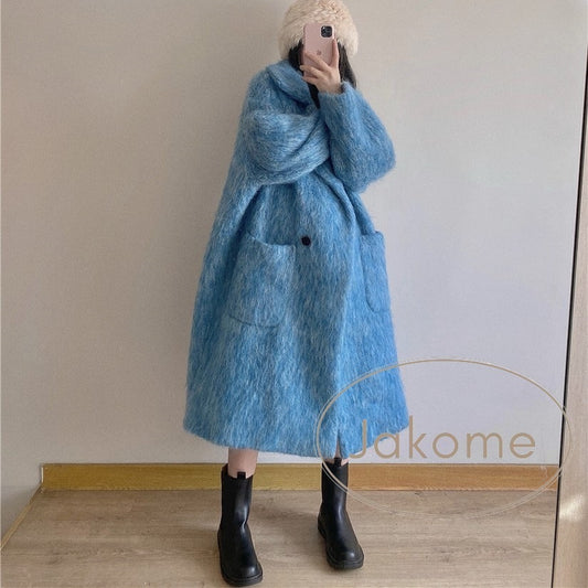 ロングコート コート フェイクファー オーバーサイズ