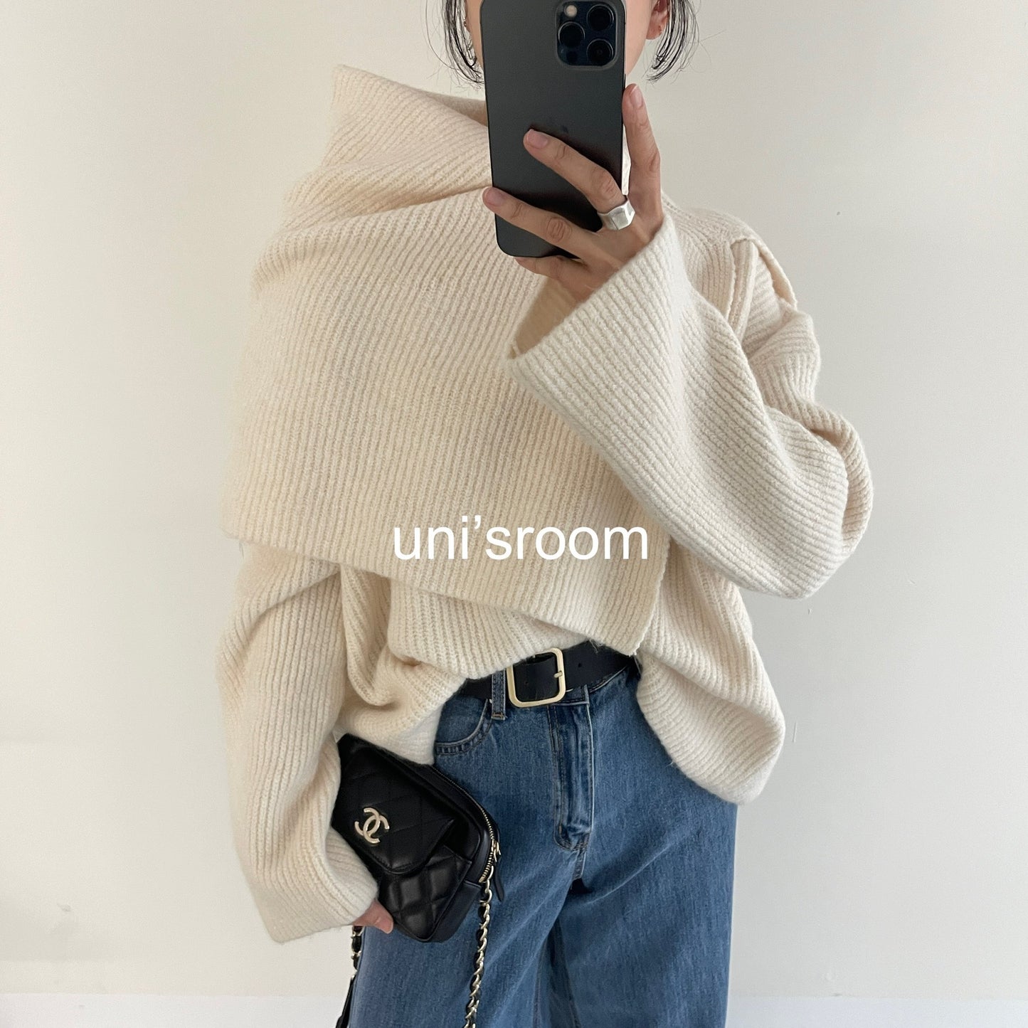 uni&amp;#x27;s room■3color ケープセットオーバーニット NT-AW25-22