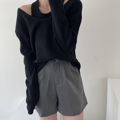 uni&amp;#x27;s room■4color ディープUネックアメリニット NT-AW25-06
