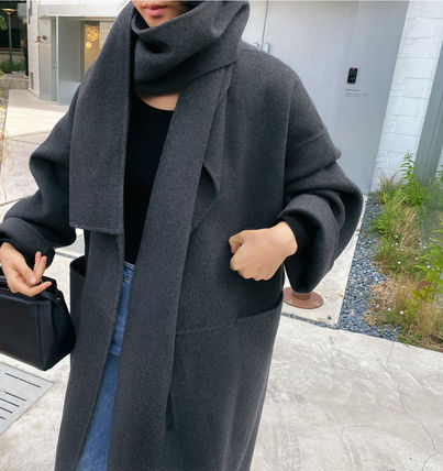 ウールタッチ コクーン コート 2色 ロングコート 秋冬 上品 大人