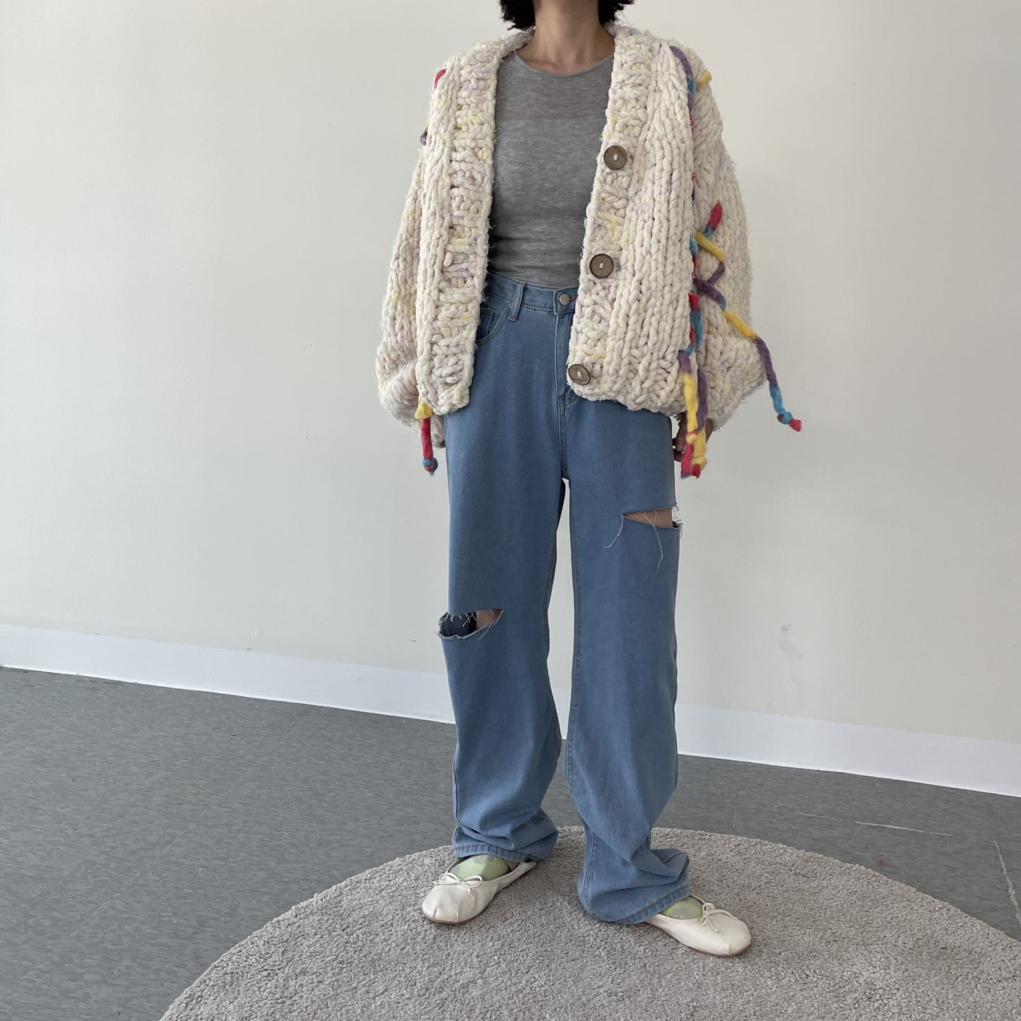 uni&amp;#x27;s room■ジェリーフィッシュ手編みカーディガン NT-AW25-08