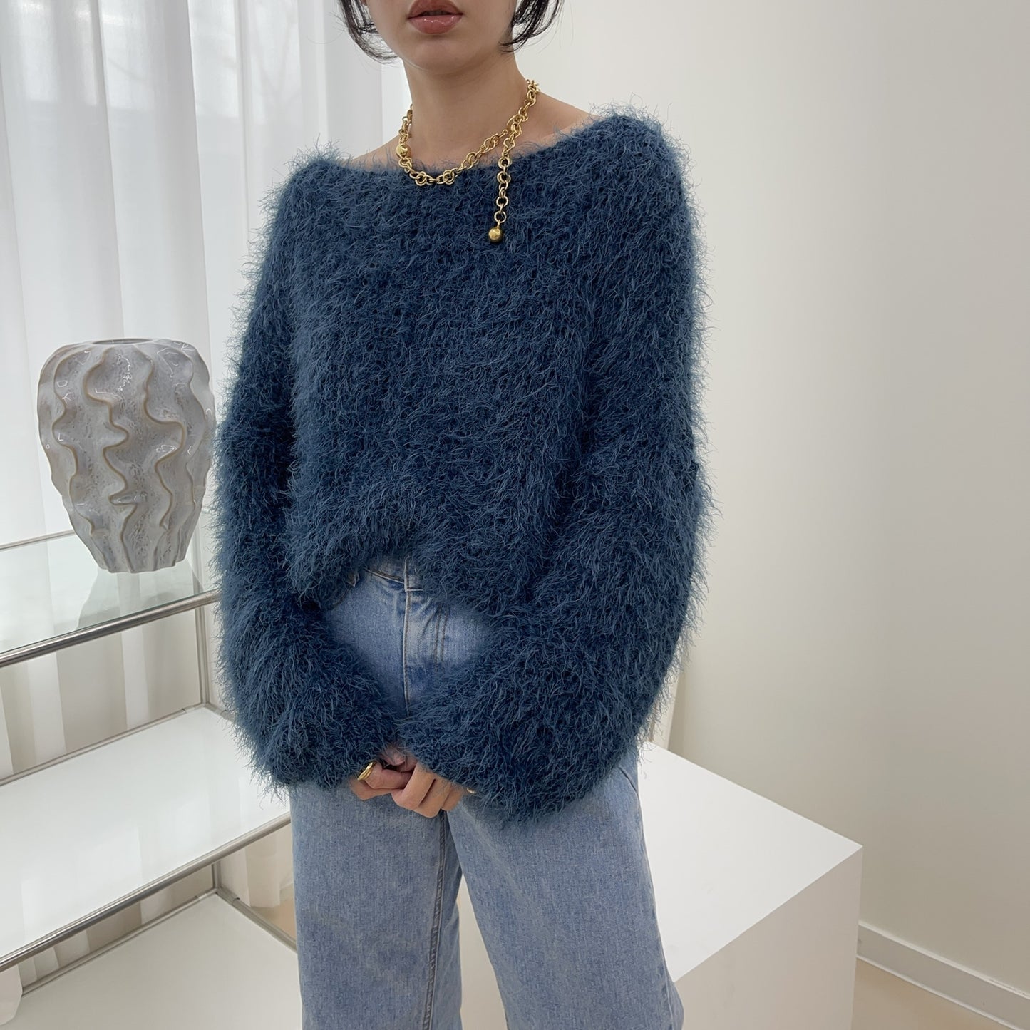 uni&amp;#x27;s room■5color ほわほわシャギーソフトニット NT-AW23-09
