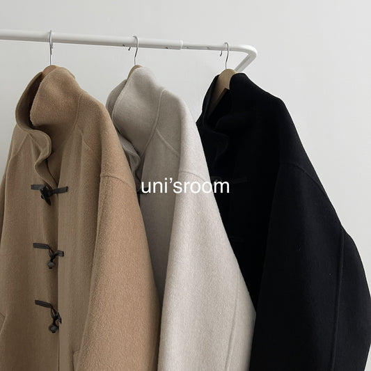 uni&amp;#x27;s room■3color HANDMADE ウールダッフルコート OT-AW24-05