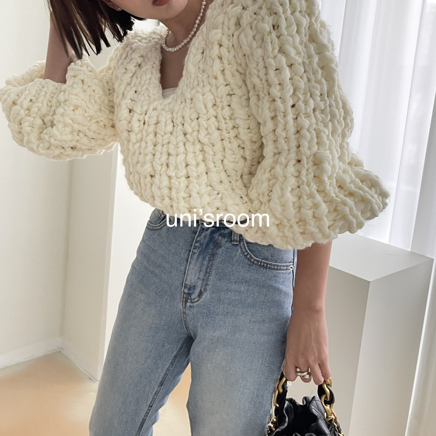 uni&amp;#x27;s room■3color HANDMADE チャンキーニット NT-AW24-25