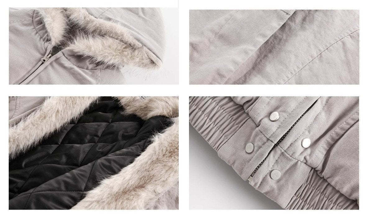 ファー マウンテン ジャケット 2色 フード付き ブルゾン cr7484