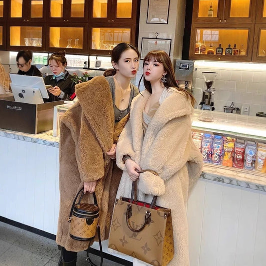 5色 コート ロングコート ミドル丈 もこもこ ゆったり