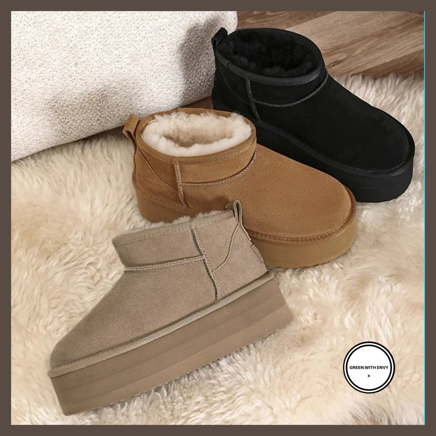 オーストラリア発brand♥アンクルプラットフォームブーツ