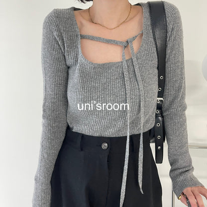 uni&amp;#x27;s room■4color リボンタイスリムリブニット NT-SS25-07