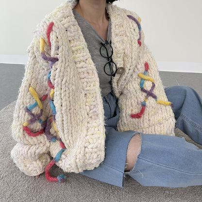 uni&amp;#x27;s room■ジェリーフィッシュ手編みカーディガン NT-AW25-08