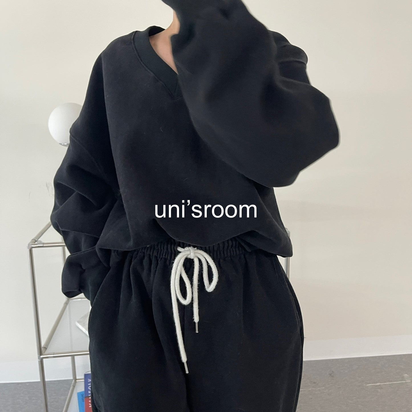 uni&amp;#x27;s room■3color Vネックスウェットセットアップ ST-AW25-10