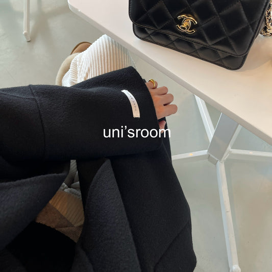 uni&amp;#x27;s room■HANDMADE サイドスリットコート OT-AW24-25BK