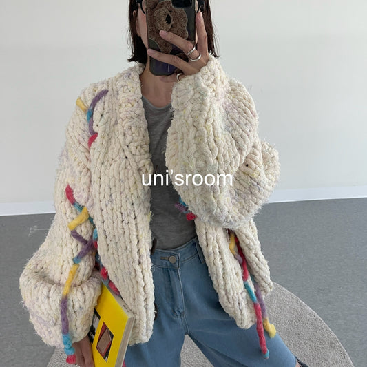 uni&amp;#x27;s room■ジェリーフィッシュ手編みカーディガン NT-AW25-08