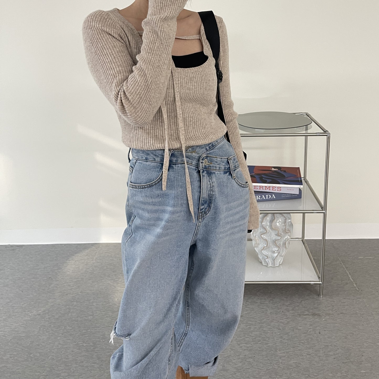 uni&amp;#x27;s room■4color リボンタイスリムリブニット NT-SS25-07