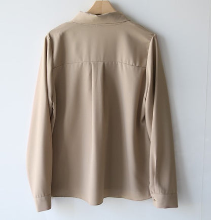 ゴールド バックル ボウタイ シフォン ブラウス★　全2色♪
