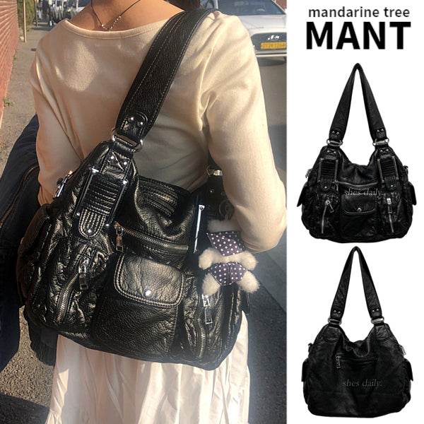 【MANDARINETREE】About Multi-Zipper Pocket Leather Bag★