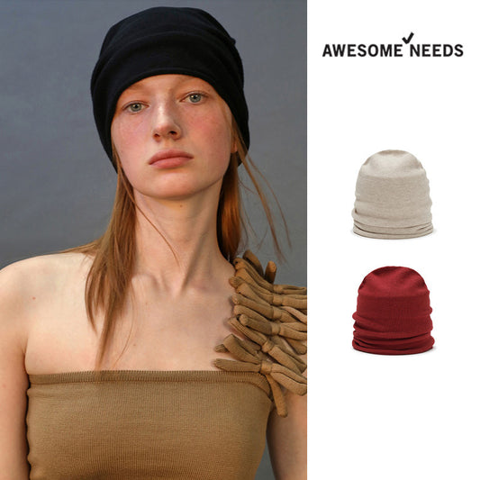 [AWESOME NEEDS]OVER FIT KNIT HAT