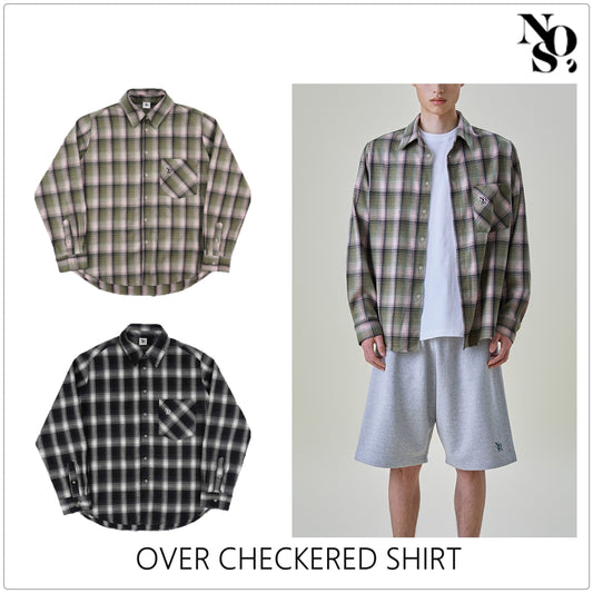 [NOS7] OVER CHECKERED シャツ★24AW★ソンフンミン設立ブランド