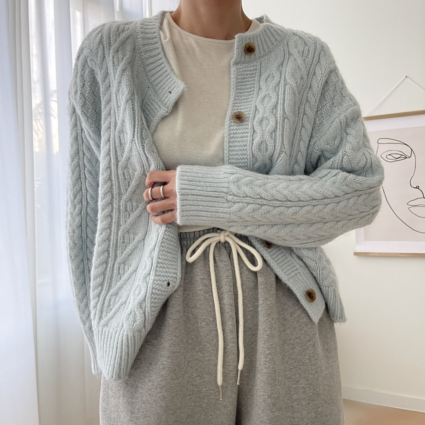 uni&amp;#x27;s room■2color ケーブルニットカーディガン NT-AW24-42