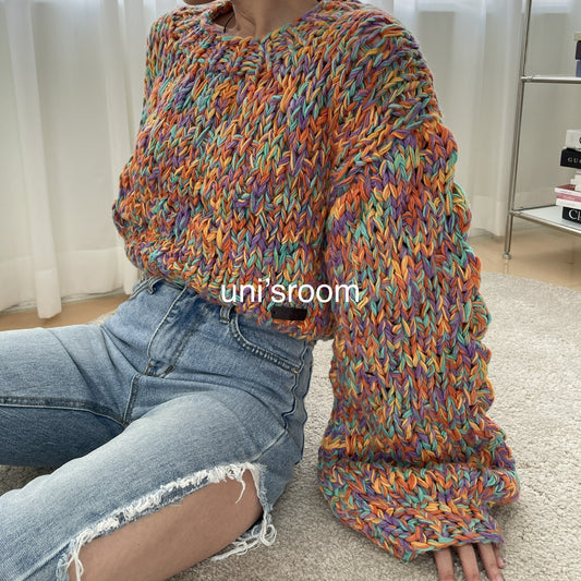 uni&amp;#x27;s room■4color HANDMADE ミックスカラーニット NT-AW24-26