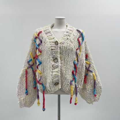 uni&amp;#x27;s room■ジェリーフィッシュ手編みカーディガン NT-AW25-08