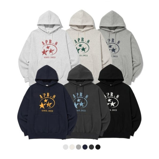 ♥APR8♥ APR8 STAR LOGO HOODIE 6Color