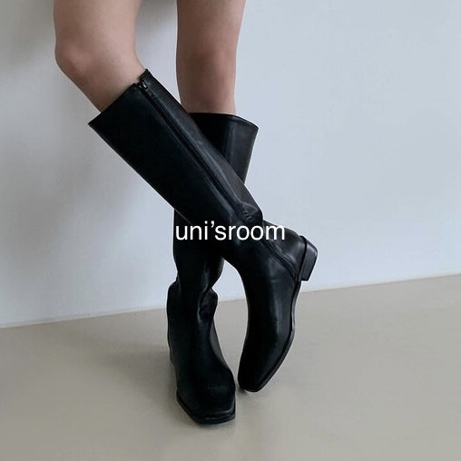 uni&amp;#x27;s room■3color スクエアスリムロングブーツ SS-AW23-03