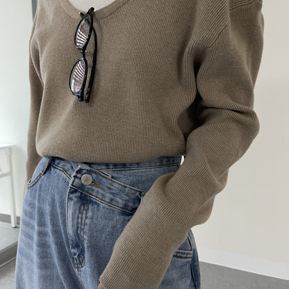 uni&amp;#x27;s room■4color ディープUネックアメリニット NT-AW25-06